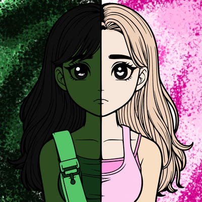 realistic girl split