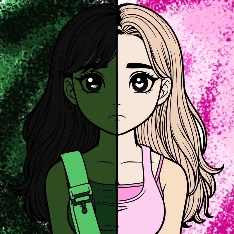 realistic girl split