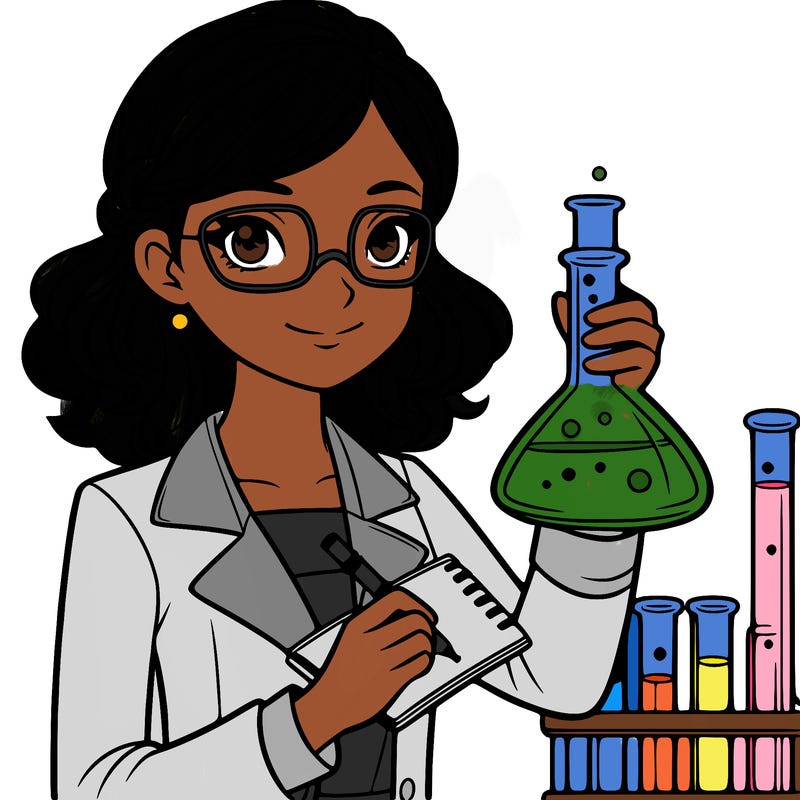 a female scientist