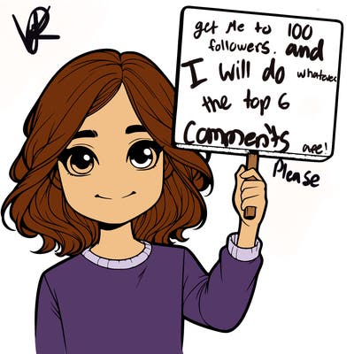 realistic girl holding up a sign