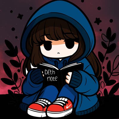 girl in oversized hoodie reading a book