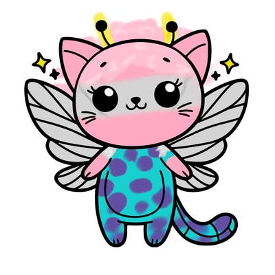 𝓬𝓪𝓽 𝔀𝓲𝓽𝓱  𝓯𝓪𝓲𝓻𝔂 𝔀𝓲𝓷𝓰𝓼😁