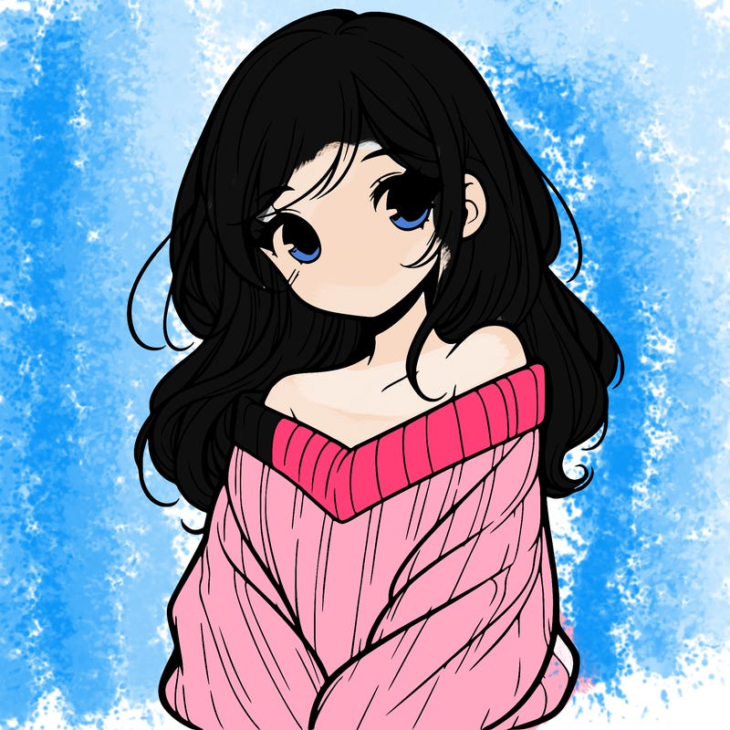 shy pretty girl wearing a sweater that is falling off one shoulder portrait