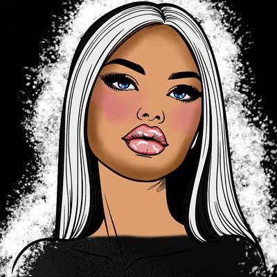 realistic woman with full lips