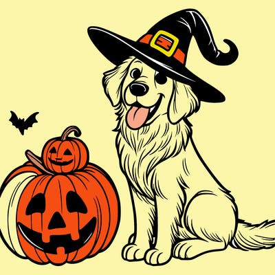 halloween golden retriever