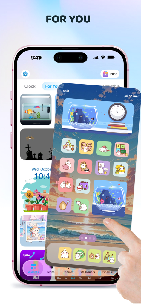 Color Widgets - Aesthetic Icon - Color Widgetsアプリを使用したエステティックウィジェットとアイコンを備えたカスタマイズされたiPhoneホーム画面
