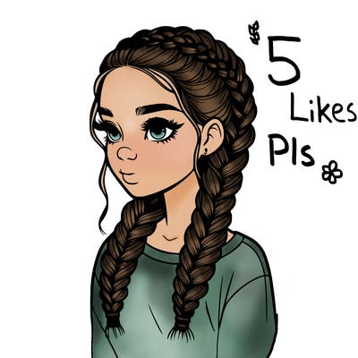 realistic girl with braids