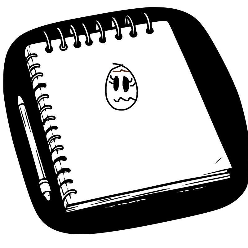 a blank sketch pad