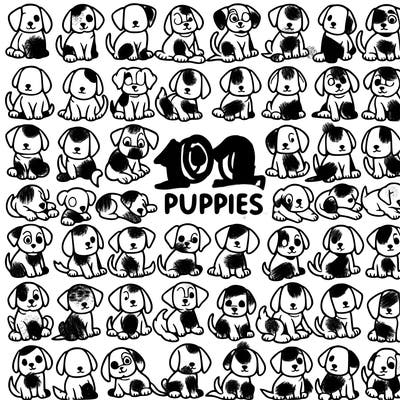 100 puppies