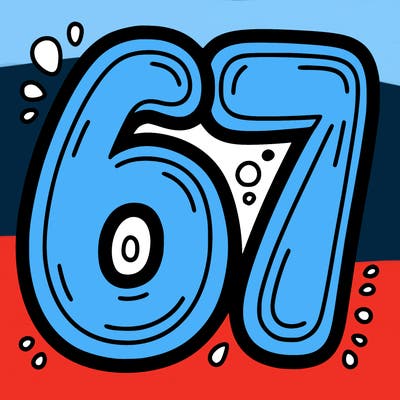 the number 67