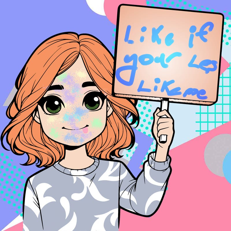 realistic girl holding up a sign