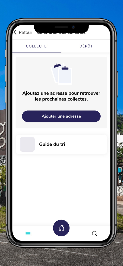 CACL 6-en-1 - Pantalla del calendario de recogida de residuos de la aplicación CACL 6-en-1