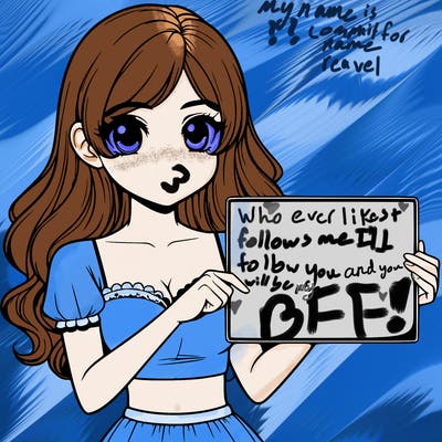 realistic pretty girl holding blank sign