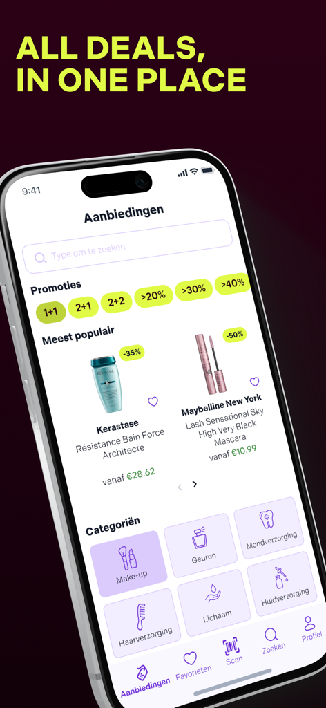Mart-Club - Mobile app interface of Mart Club showing discounted beauty products like shampoo and mascara with specific percentage off tags