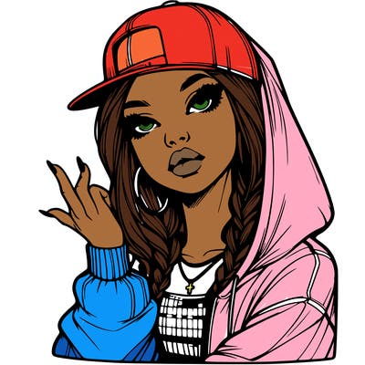 realistic hip hop girl