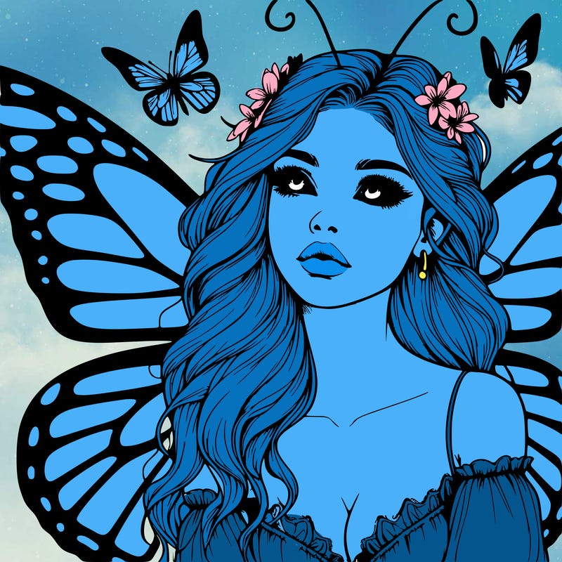 butterfly fairy realistic girl