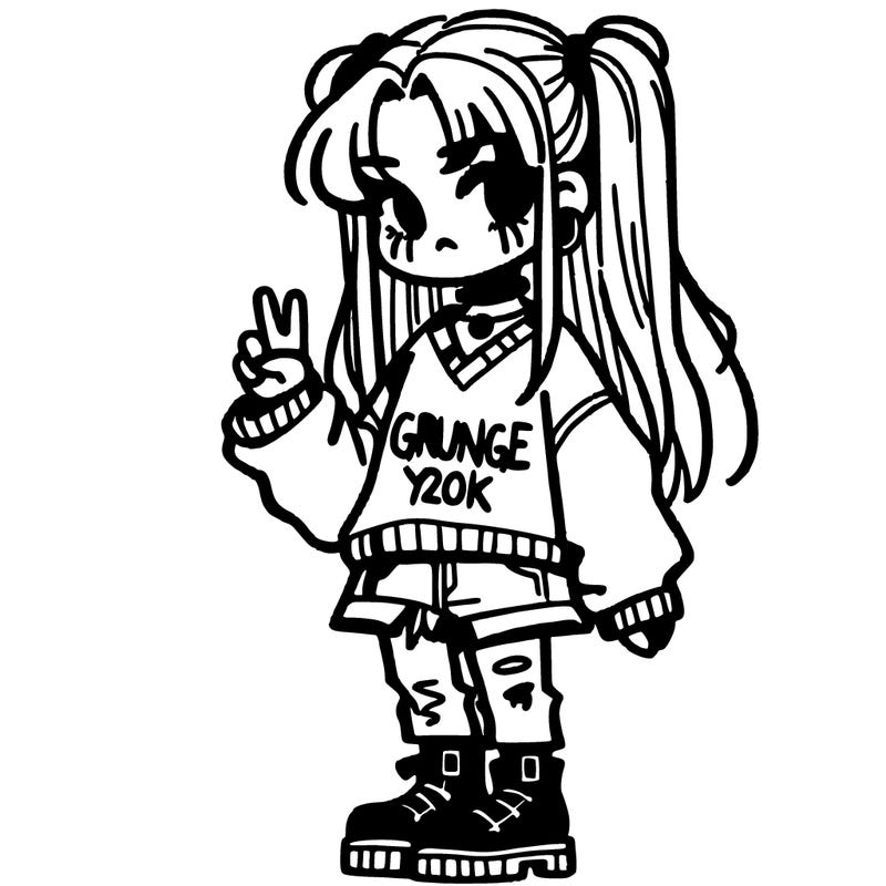 grunge girl y2k