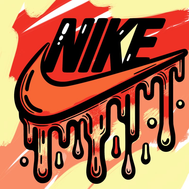 dripping nike logo