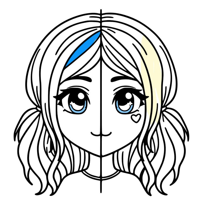 split girl just the face