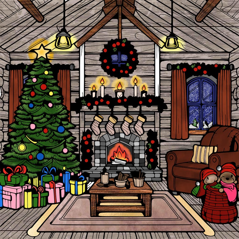 christmas house interior