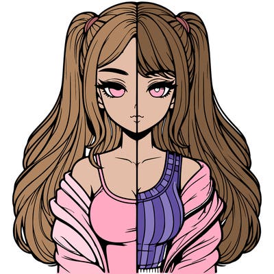 realistic girl split