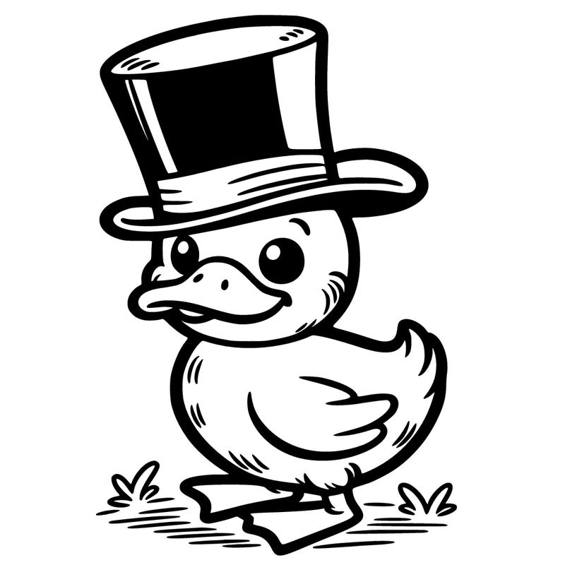 duck with top hat