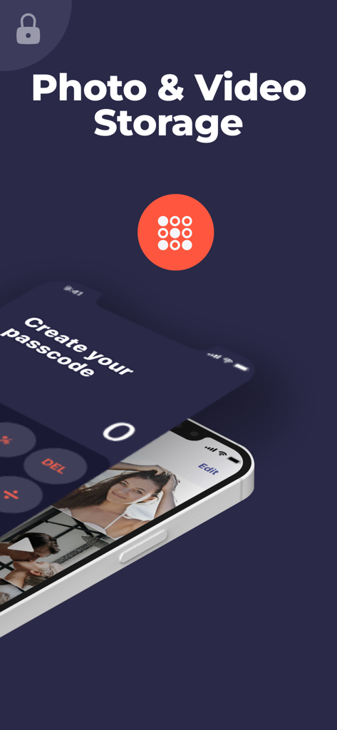 Secret Calculator Photo Vault+ - Secret calculator app showing secure photo and video storage features