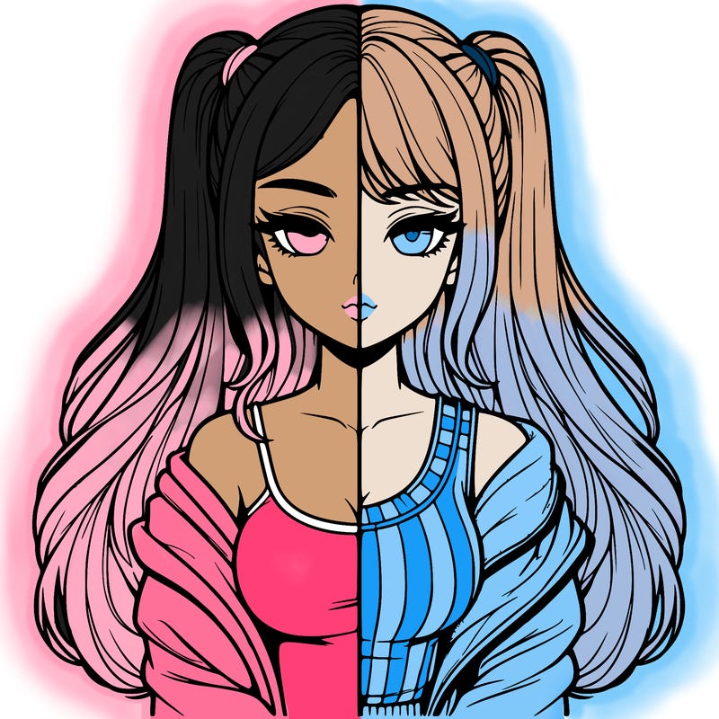 realistic girl split