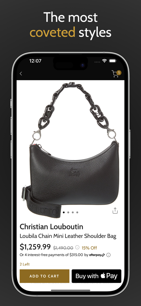 Gilt - Shop Designer Sales - Christian Louboutin Mini-Schultertasche aus Leder im Angebot in der Gilt-App.