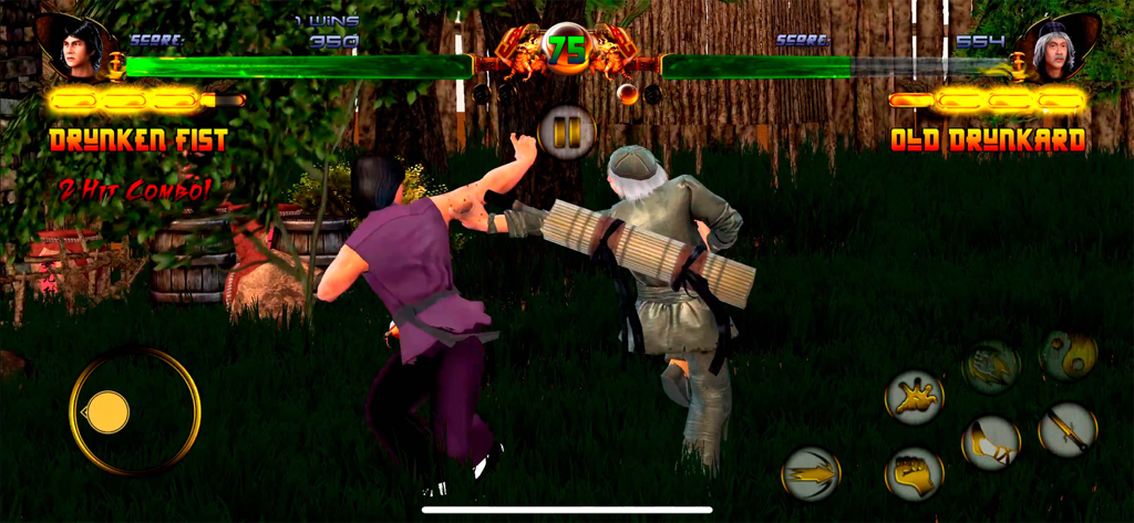Shaolin vs Wutang - Fighting - Drunken Fist style combat in the Shaolin vs Wutang fighting game