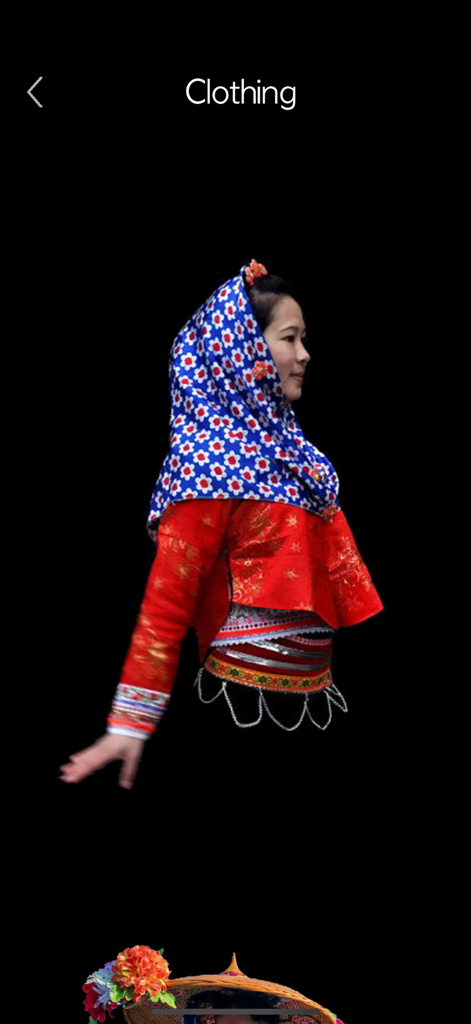 Woman wearing traditional Hokkien clothing in the language learning app