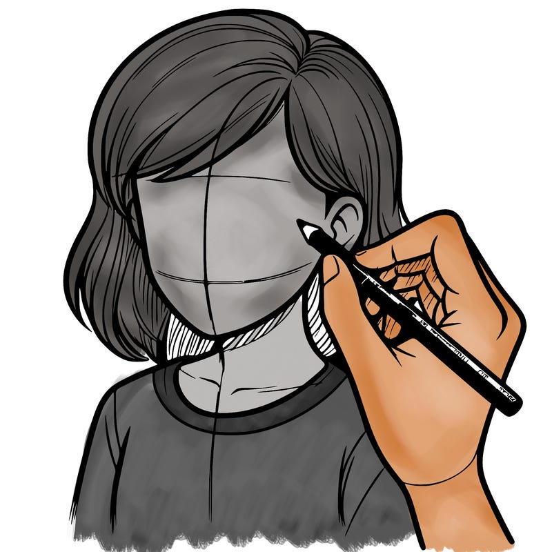 drawing a realistic person