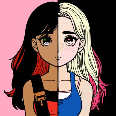 realistic girl split