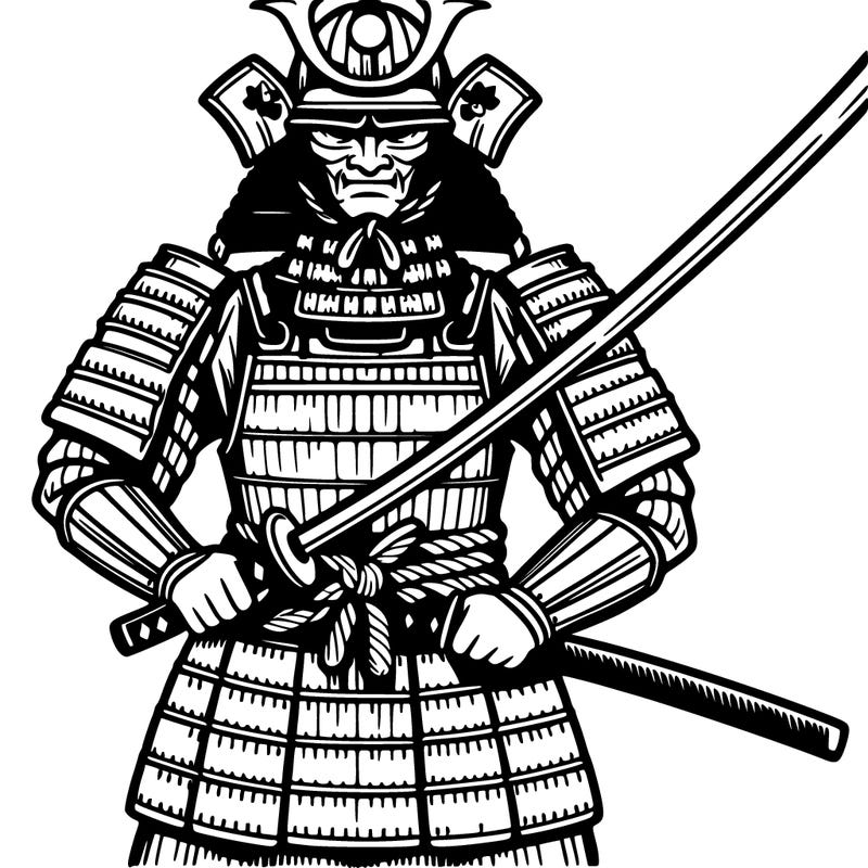 samurai in japanese armor