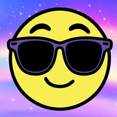 emoji with sunglasses