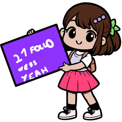 girl holding a big sign