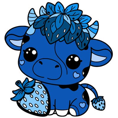 cute strawberry cow