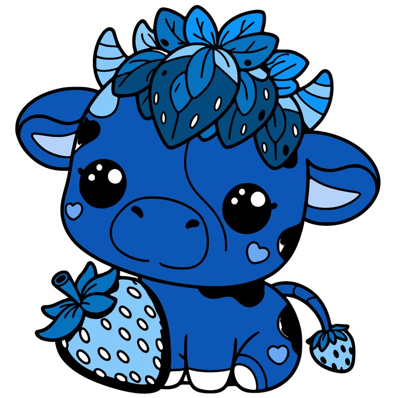 cute strawberry cow
