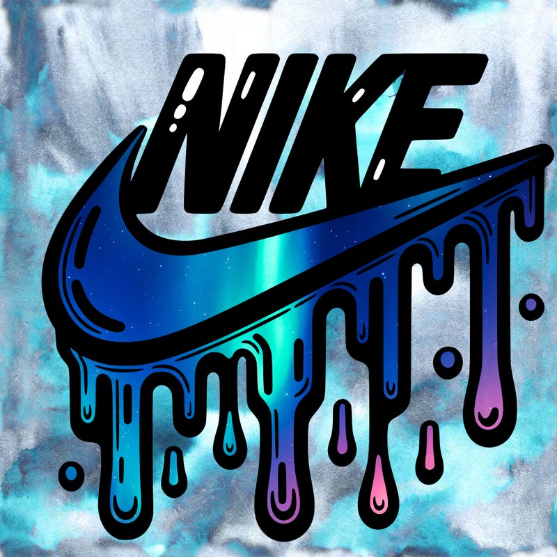 dripping nike logo