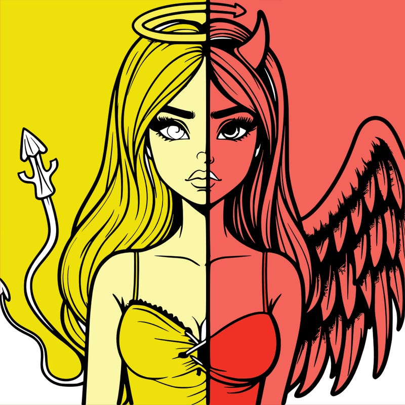 devil vs angel realistic girl