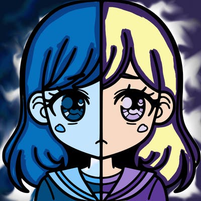 a split of a girl