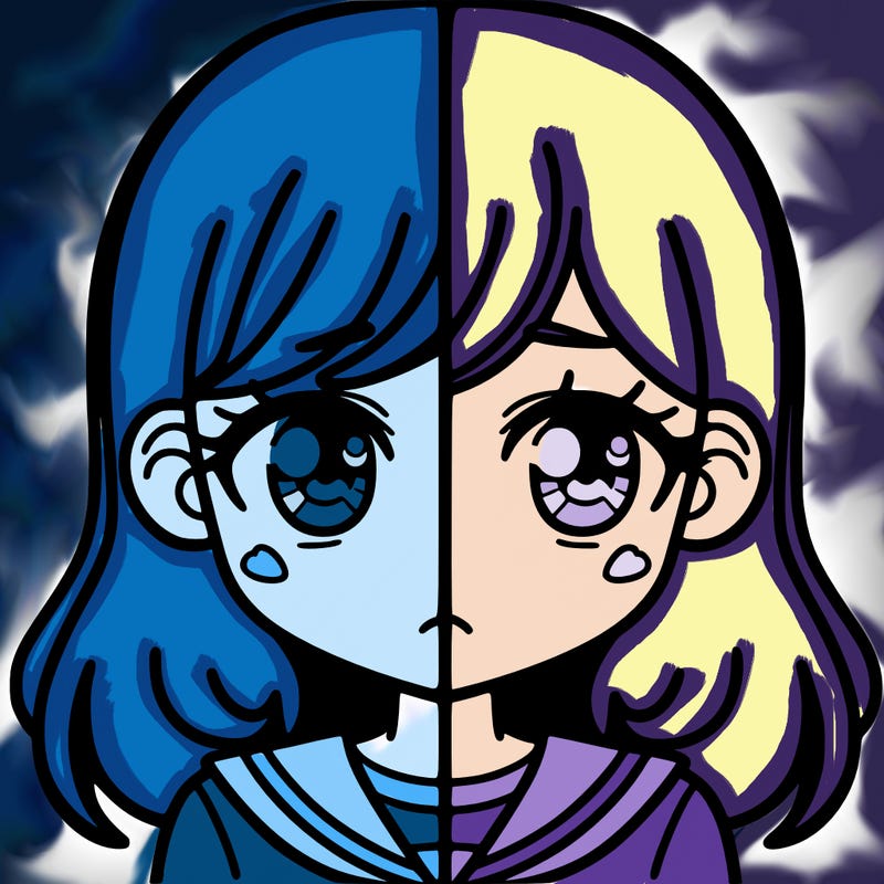 a split of a girl