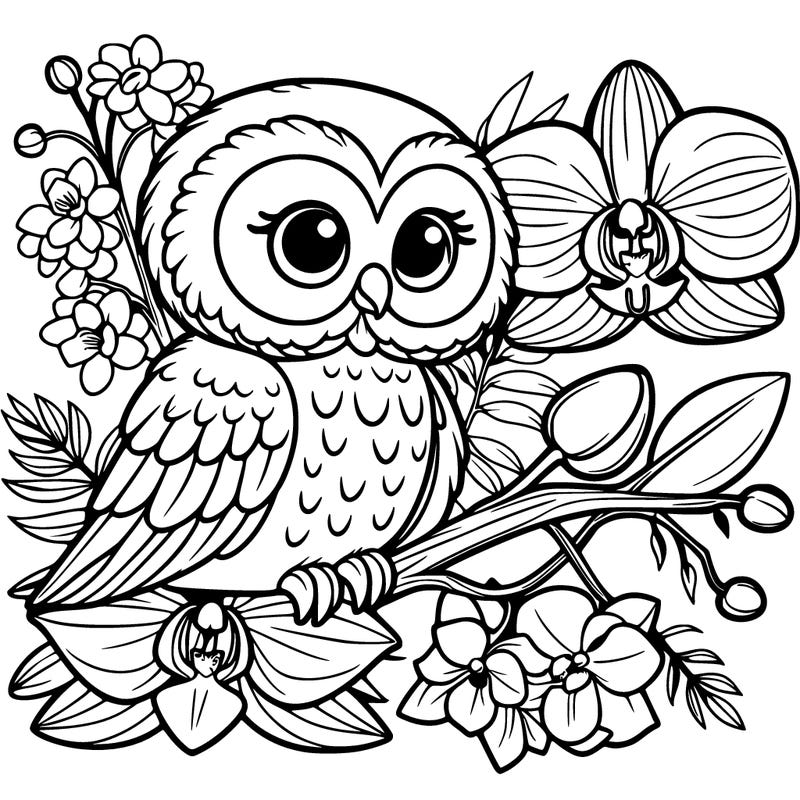orchid and owl