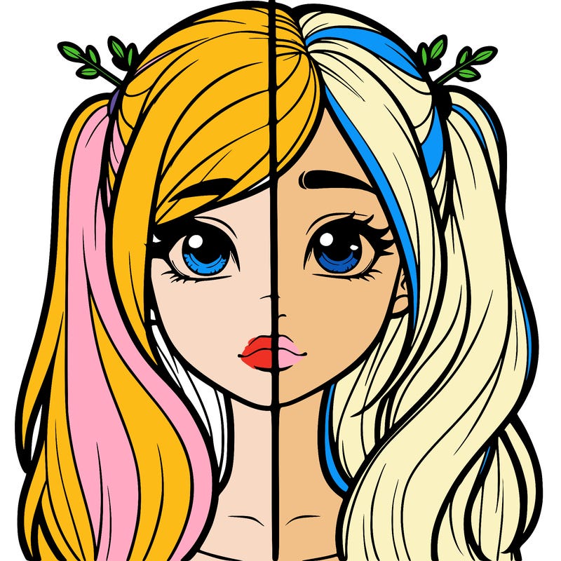 realistic girl split