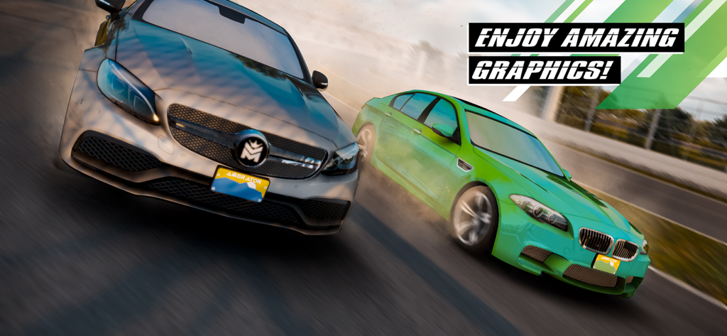 Drift for Life - Deux voitures dérivant sur une piste de course dans Drift for Life.