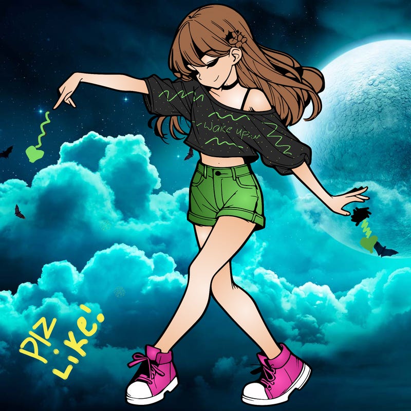 realistic girl danceing