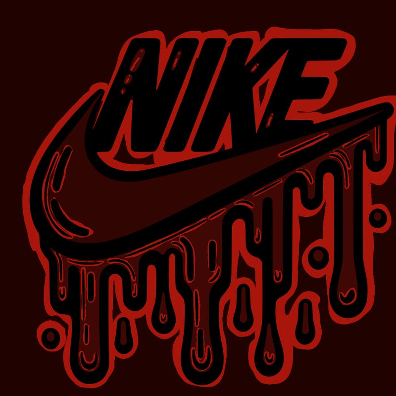 dripping nike logo