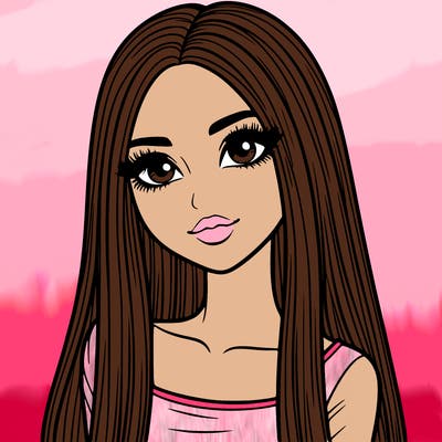 realistic girl with straight and long hair