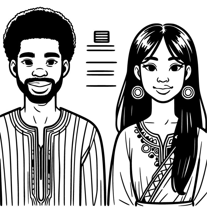 african american man and asian woman