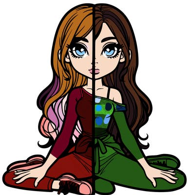 realistic girl split